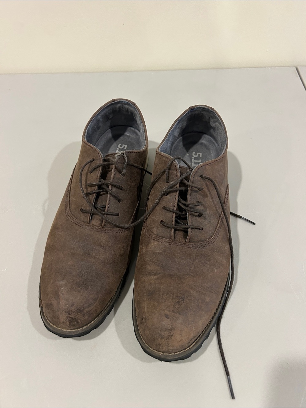 5.11 Tactical Brown Leather Derby Lace-Up Shoes